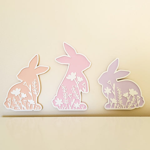 Floral bunny set
