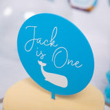 Painted cake topper with image