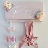 Personalised Accessory Holder with clip ribbon - Painted (30cm)