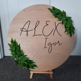 Personalised Foliage Sign with Image - 60cm