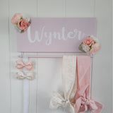 Personalised Accessory Holder with clip ribbon - Painted (30cm)
