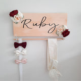Personalised Accessory Holder with clip ribbon - Natural (30cm)