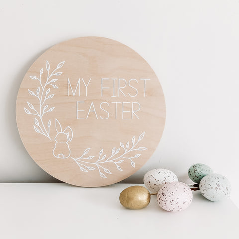 My First Easter - 15cm natural wood